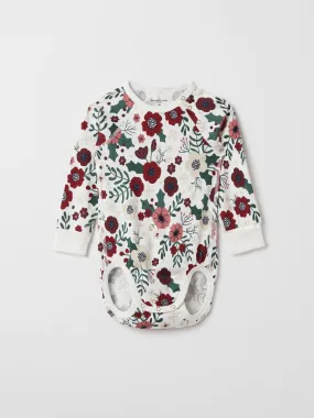 Xmas Floral  Babygrow