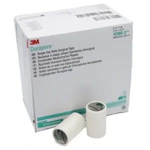 3M™ Durapore™ Silk-Like Cloth Medical Tape, 2 Inch x 1-1/2 Yard, White, 1 Box of 50