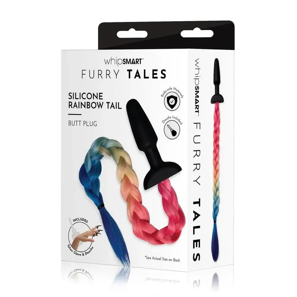 4.5 Inches Furry Tales Rainbow Tail Butt Plug