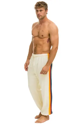 5 STRIPE SWEATPANTS - VINTAGE WHITE