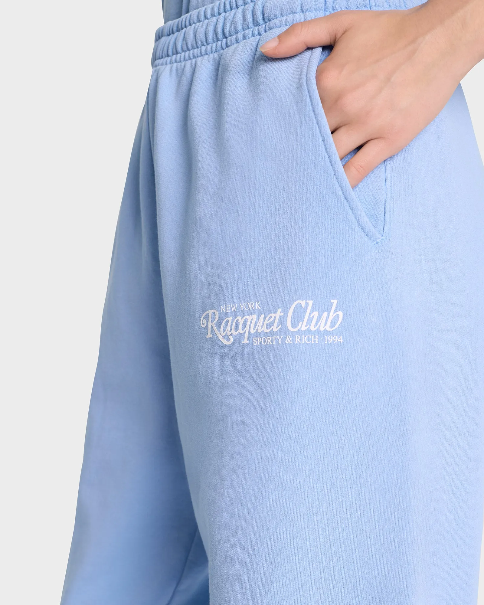 94 Racquet Club Sweatpant - Sky Blue/White