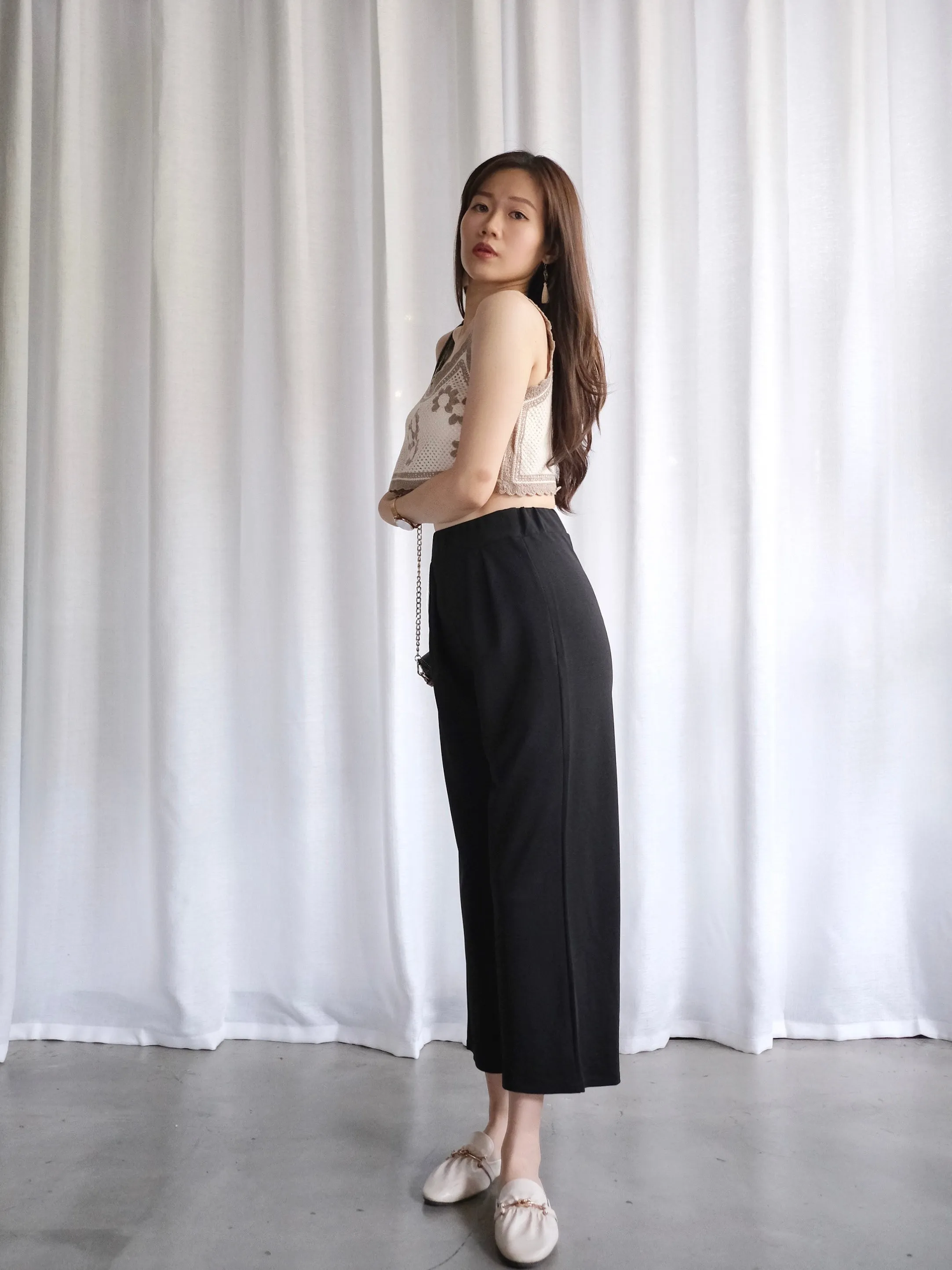 ACEWIN Basic Black Culottes (Size M-XXL) 501737