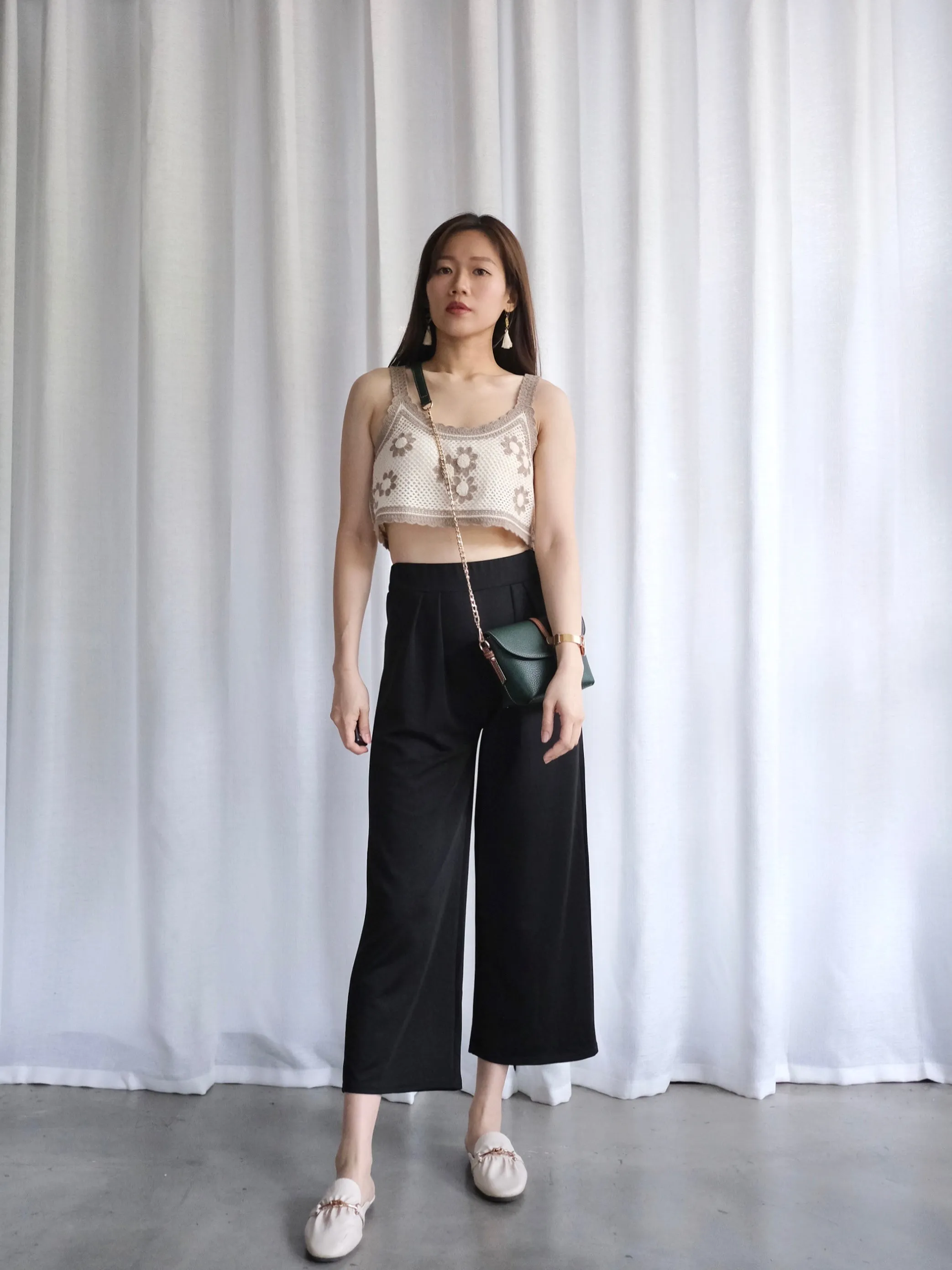 ACEWIN Basic Black Culottes (Size M-XXL) 501737