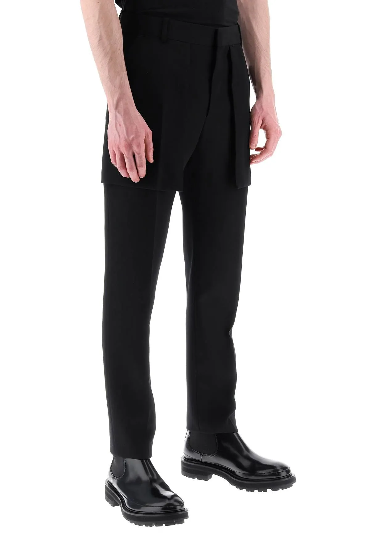 Alexander mcqueen exposed pocket barathea trousers