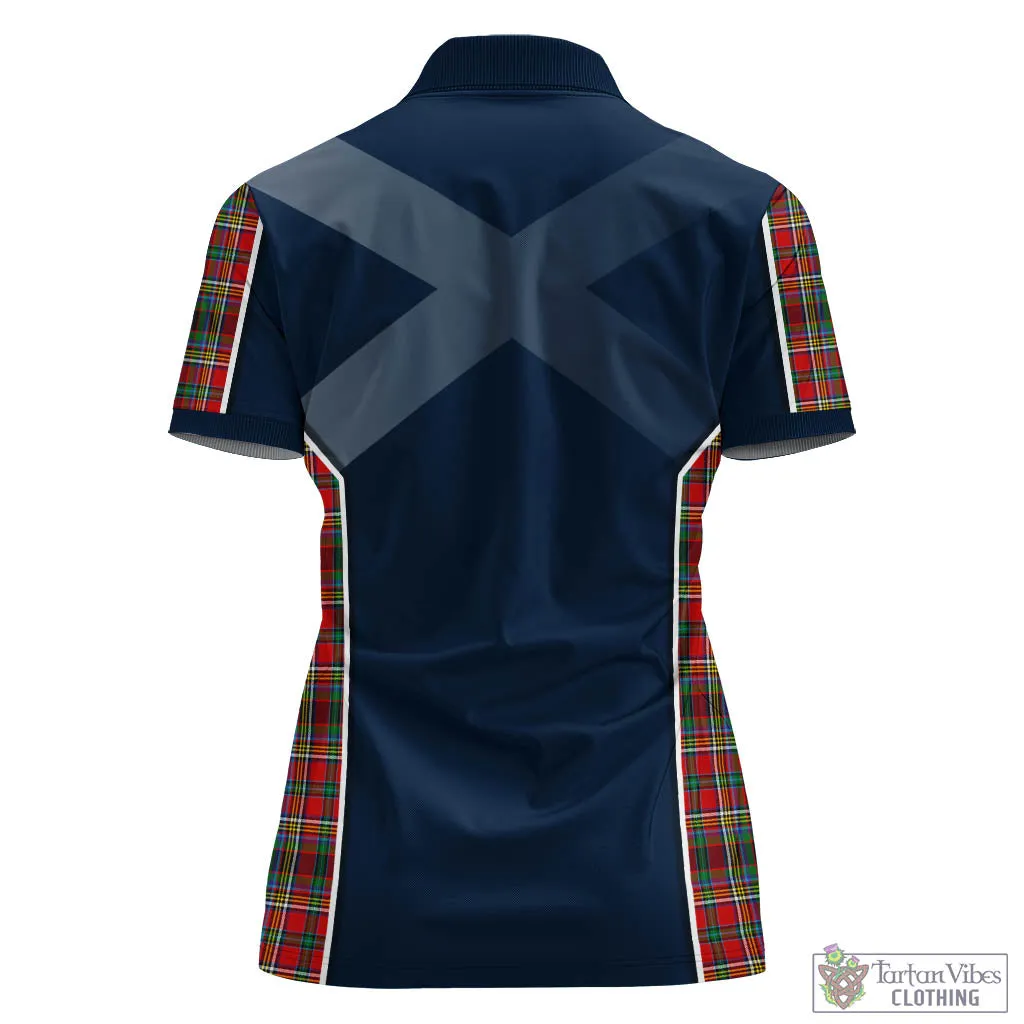 Anderson of Arbrake Tartan Women's Polo Shirt with Family Crest and Lion Rampant Vibes Sport Style