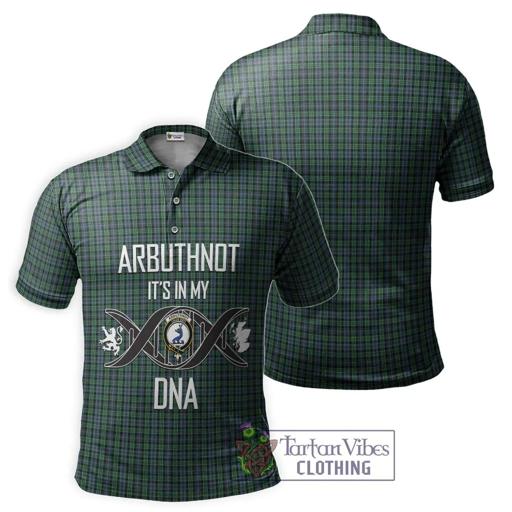 Arbuthnot Tartan Polo Shirt with Family Crest DNA In Me Style