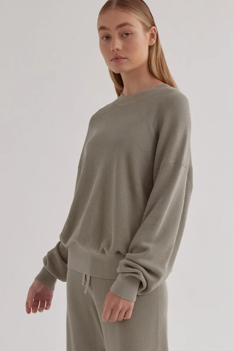 Assembly Label - Ainsley Long Sleeve Knit - Green Fog