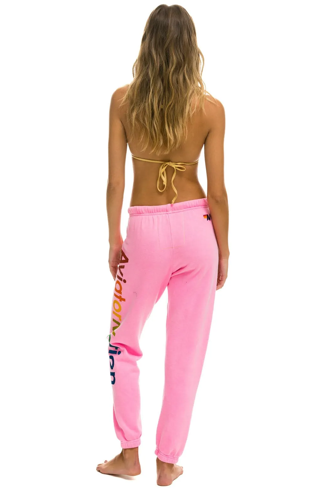 AVIATOR NATION ASPEN SWEATPANTS - NEON PINK