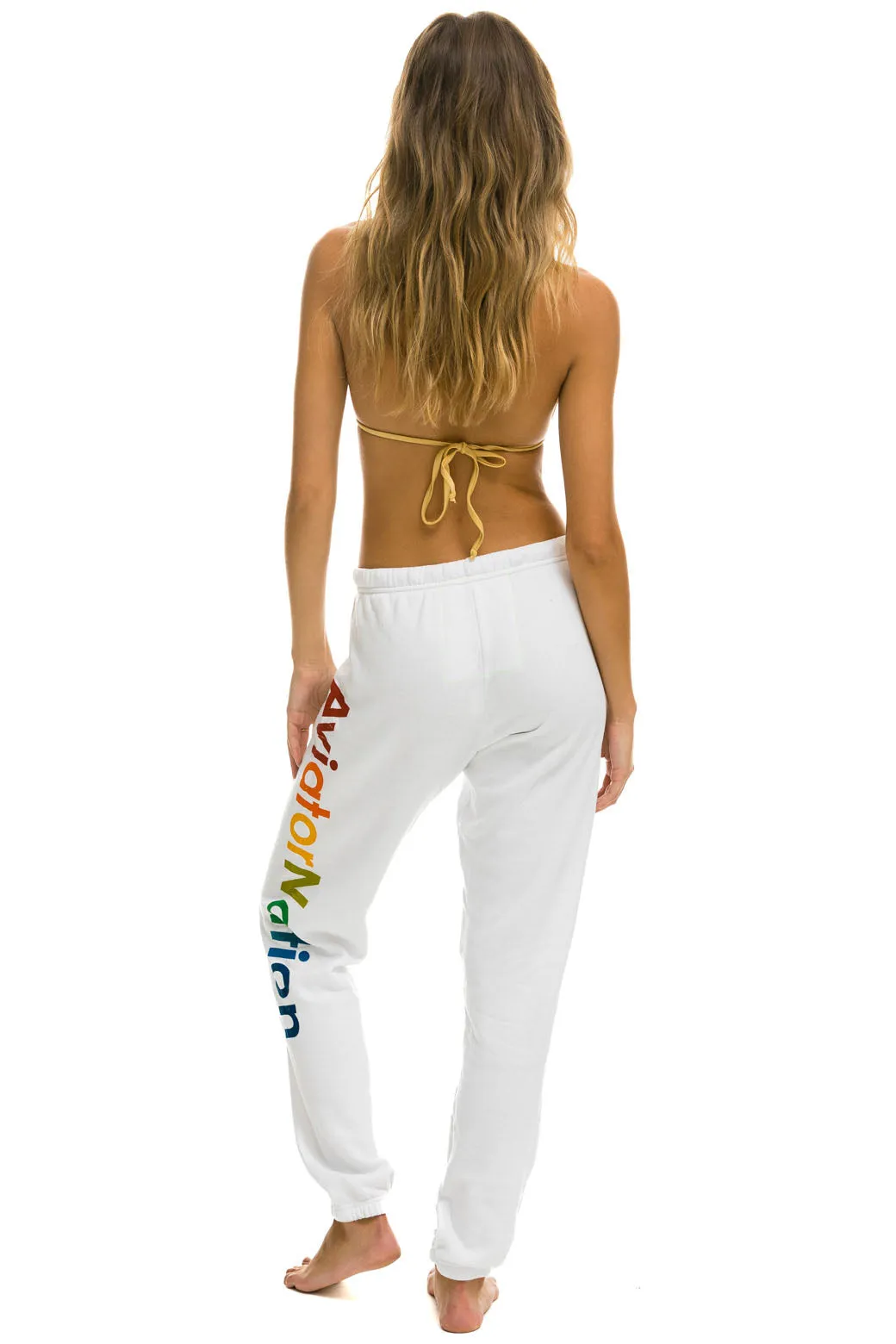 AVIATOR NATION ASPEN SWEATPANTS - WHITE