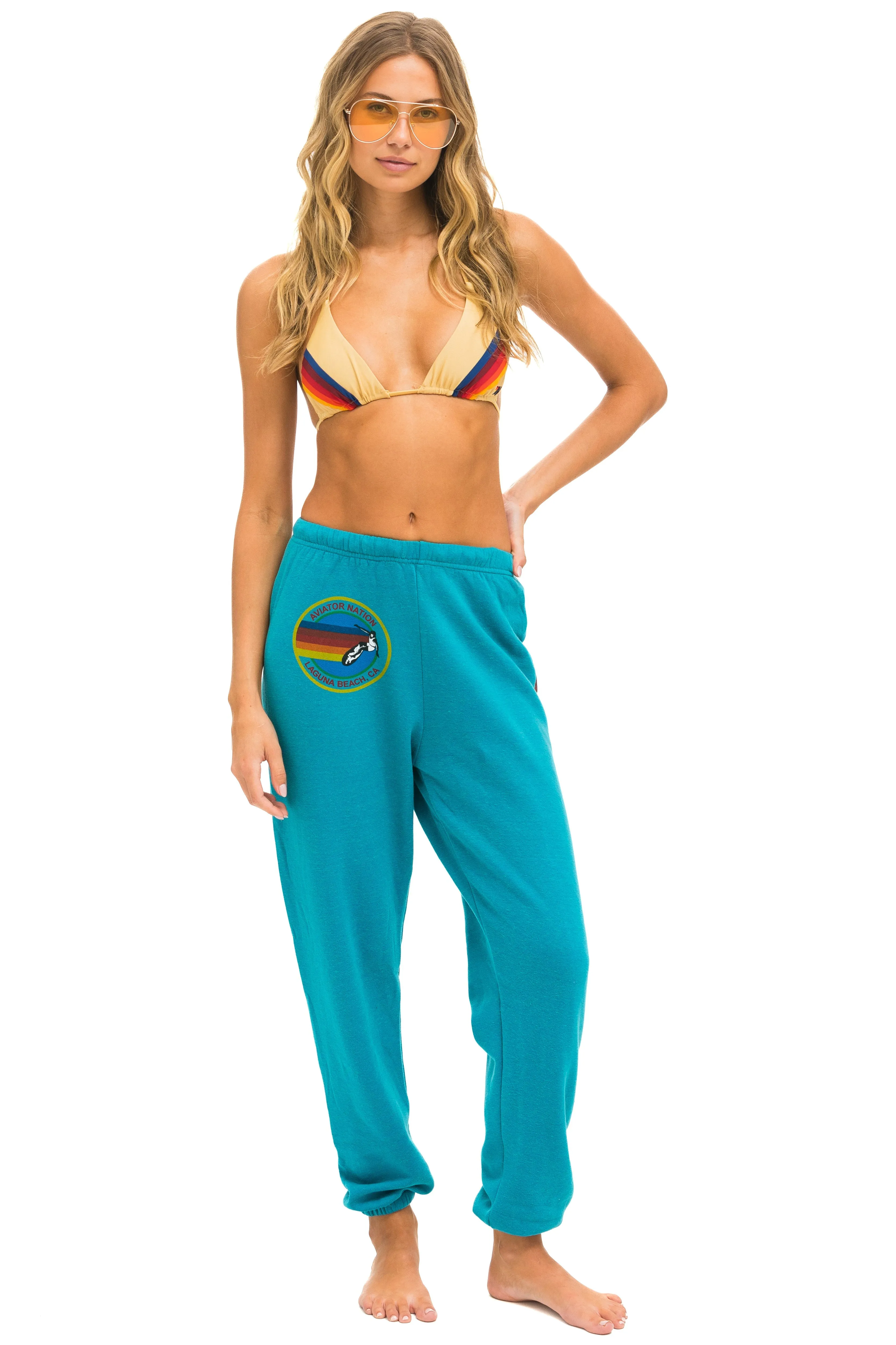 AVIATOR NATION LAGUNA BEACH SWEATPANTS - TEAL