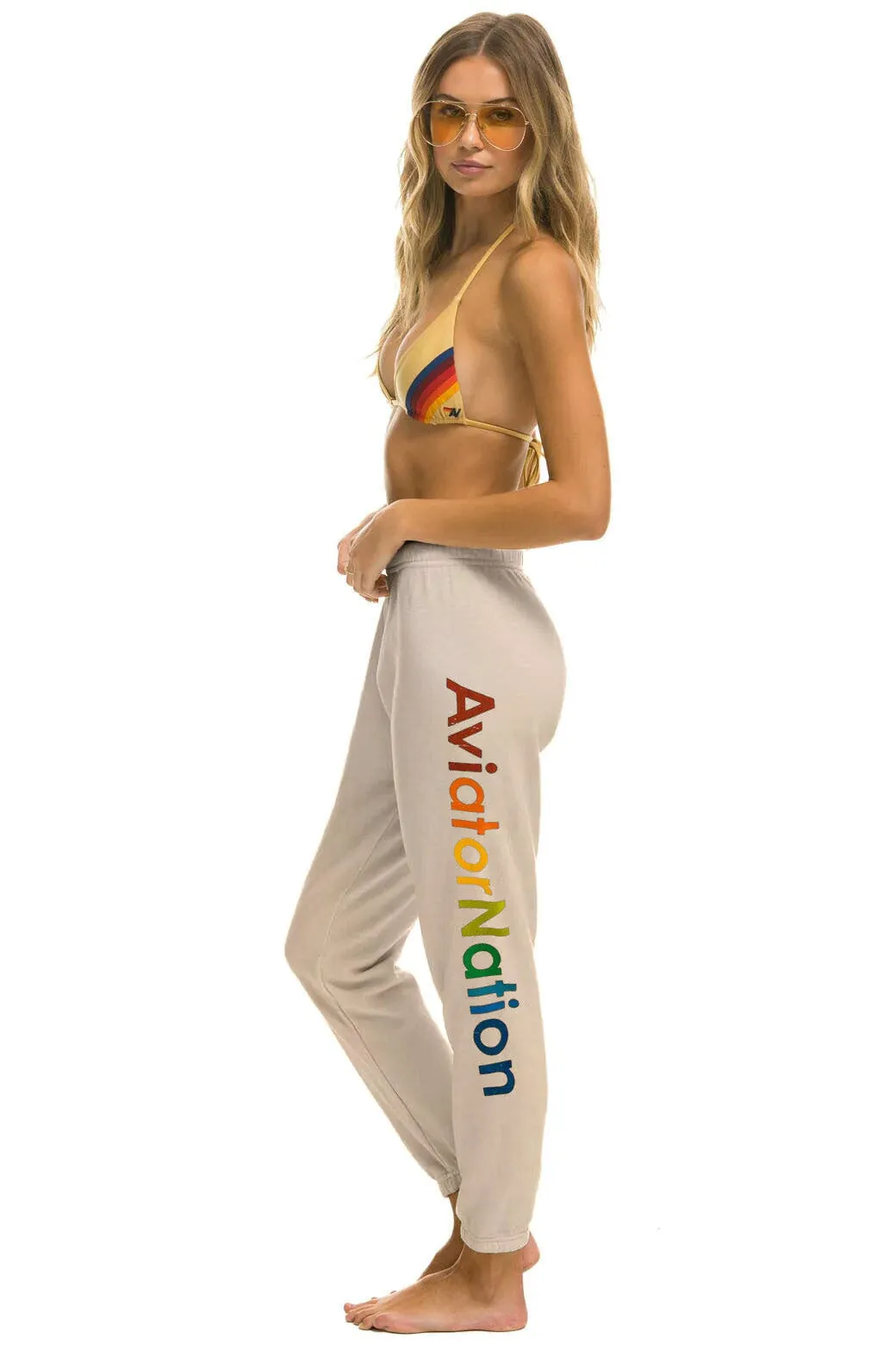 AVIATOR NATION MALIBU SWEATPANTS - SAND