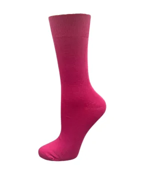 Bamboo Loose Top Socks - Hot Pink