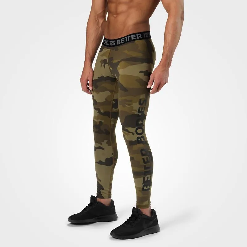 Better Bodies Hudson Logo Tights - Dark Green Camo