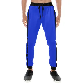 BLACC BORDER BLUE Men's All Over Print Sweatpants