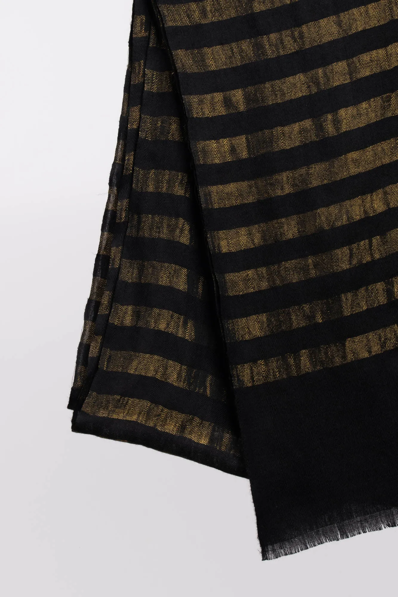 Black Gold Handwoven Pashmina Shawl - CLIMAX