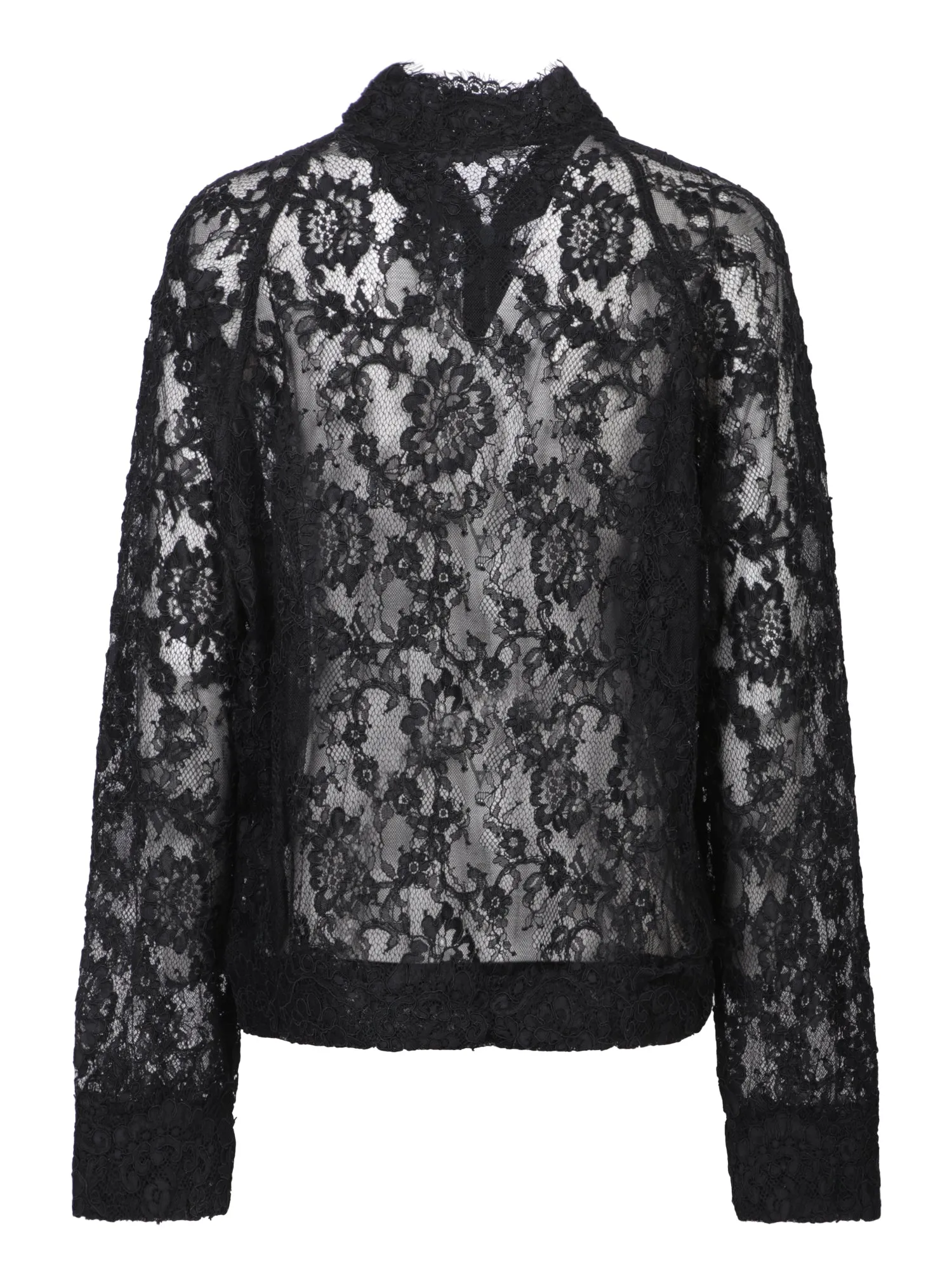 Black Lace Bomber Jacket