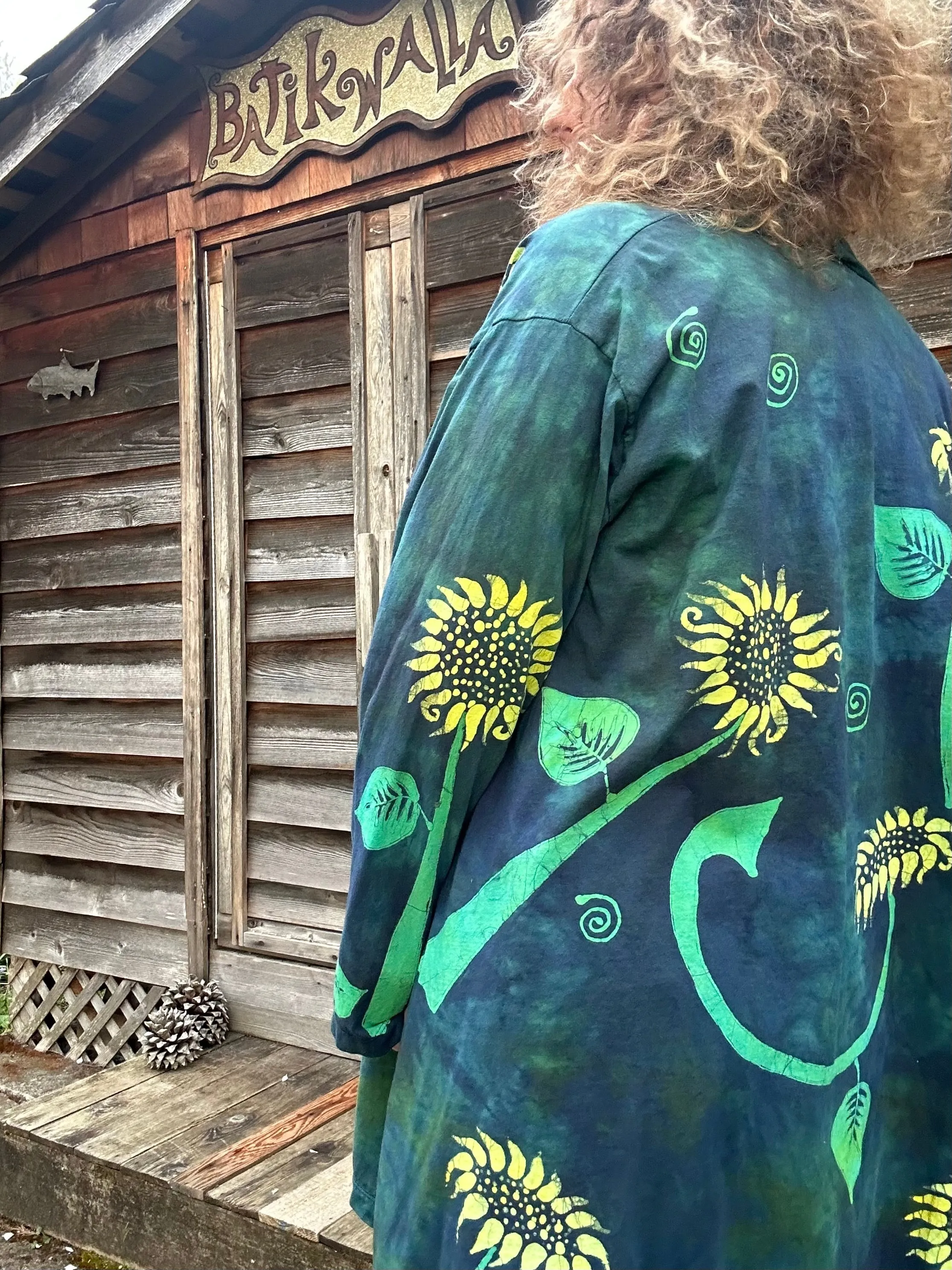 Blue Sunflower Cardigan Jacket