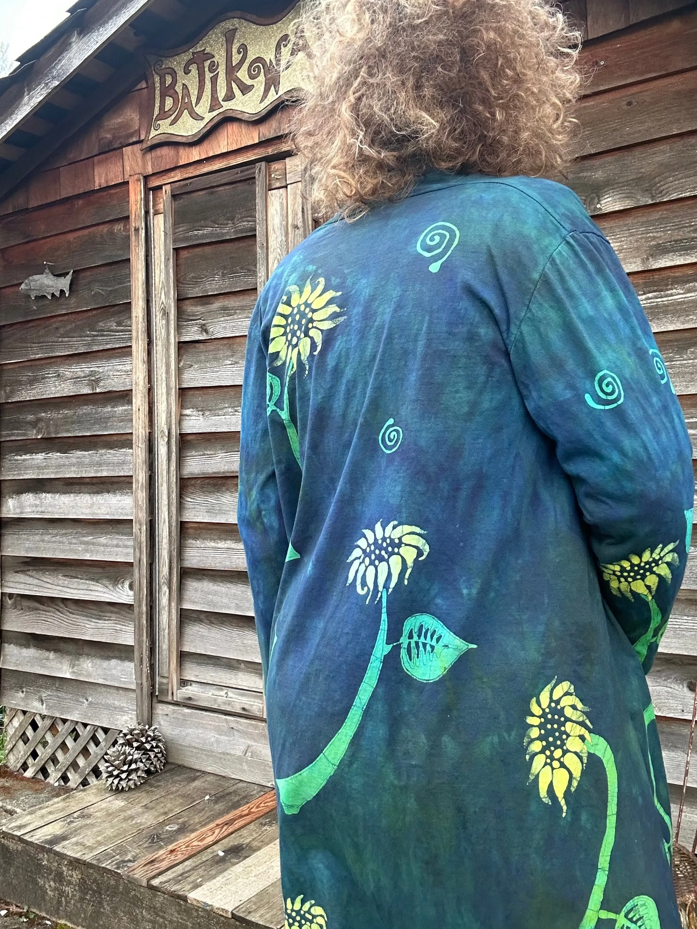 Blue Sunflower Cardigan Jacket