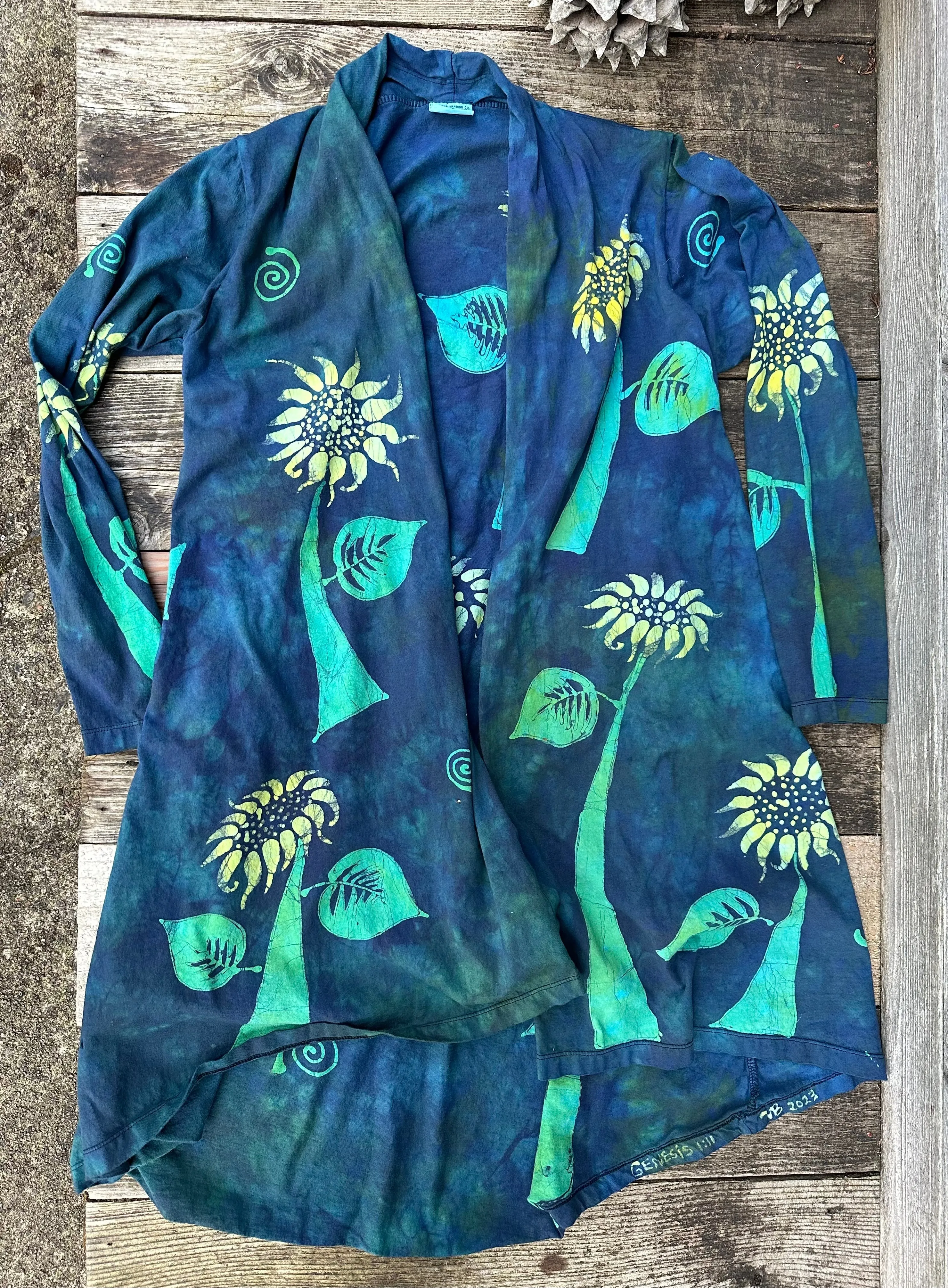 Blue Sunflower Cardigan Jacket