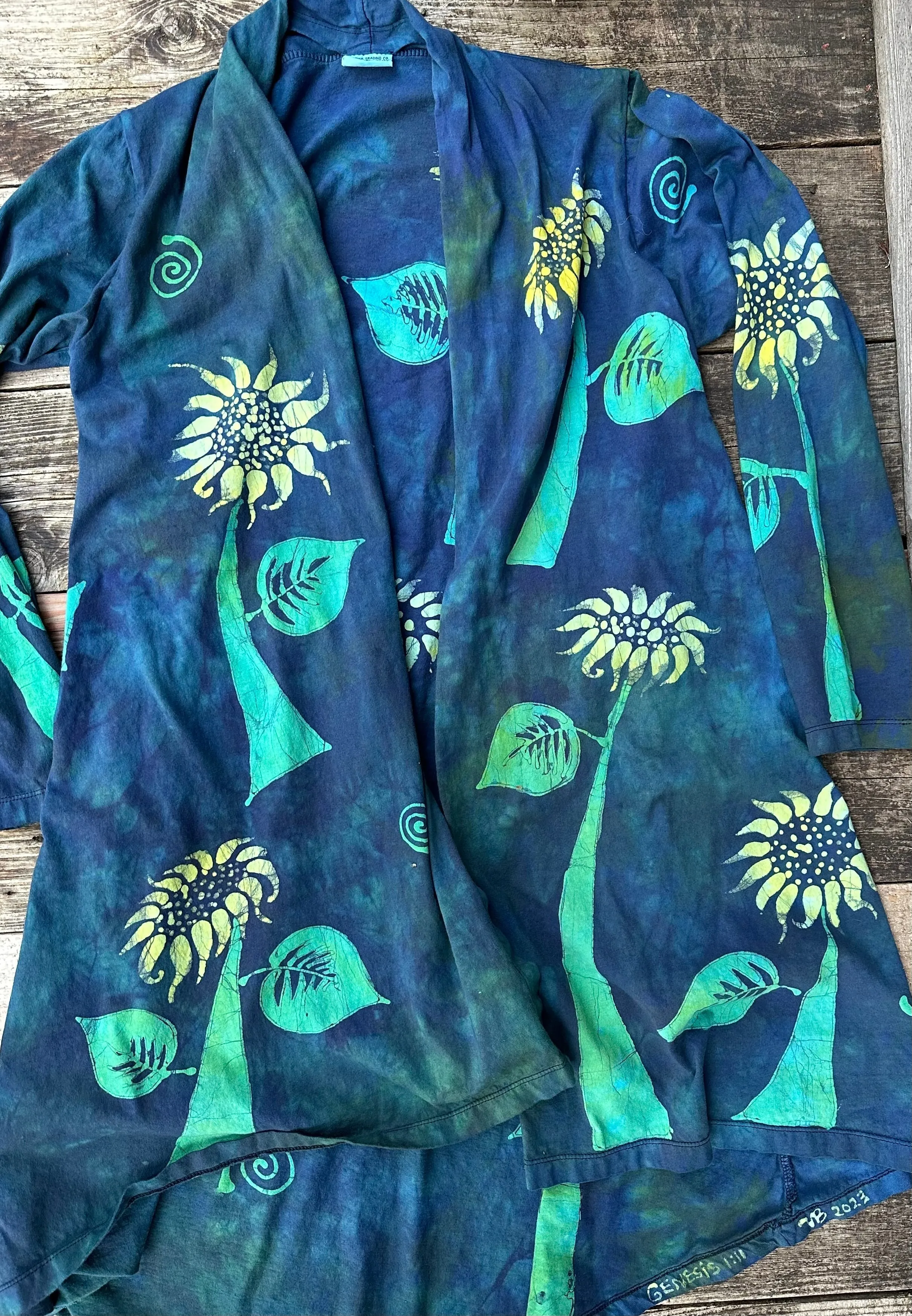 Blue Sunflower Cardigan Jacket