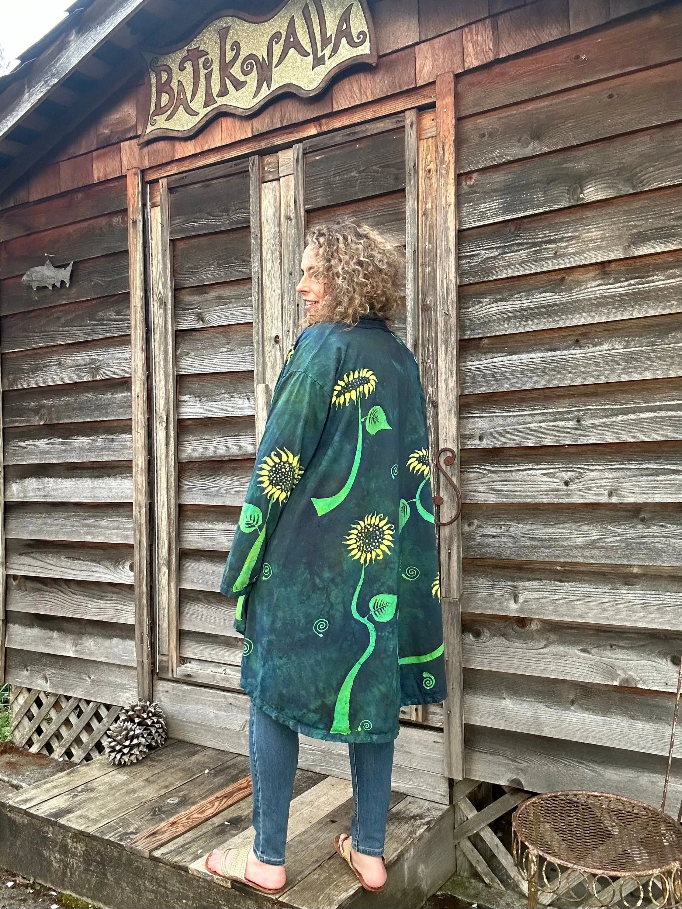 Blue Sunflower Cardigan Jacket