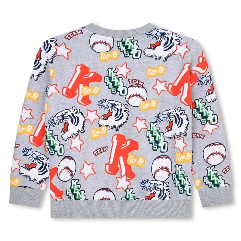 Boys Grey 'KENZO CLUB D1' Sweatshirt