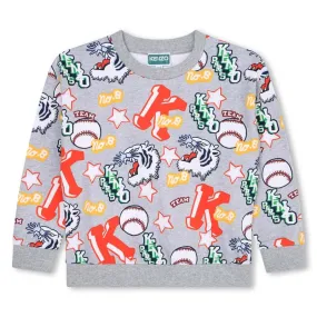 Boys Grey 'KENZO CLUB D1' Sweatshirt