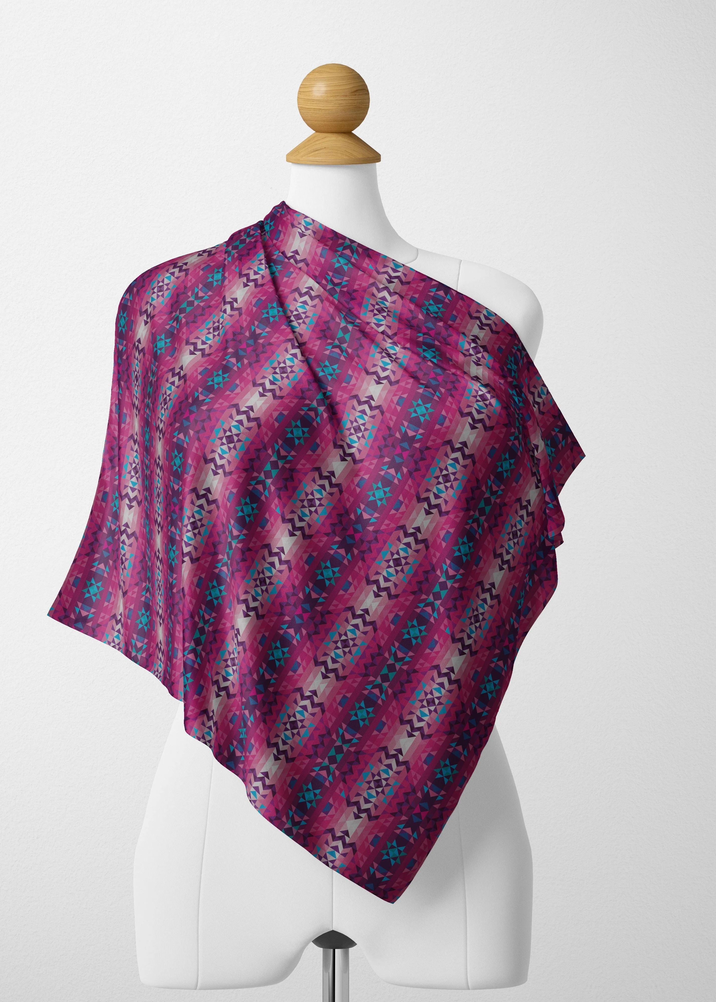 Bright Wave Satin Shawl