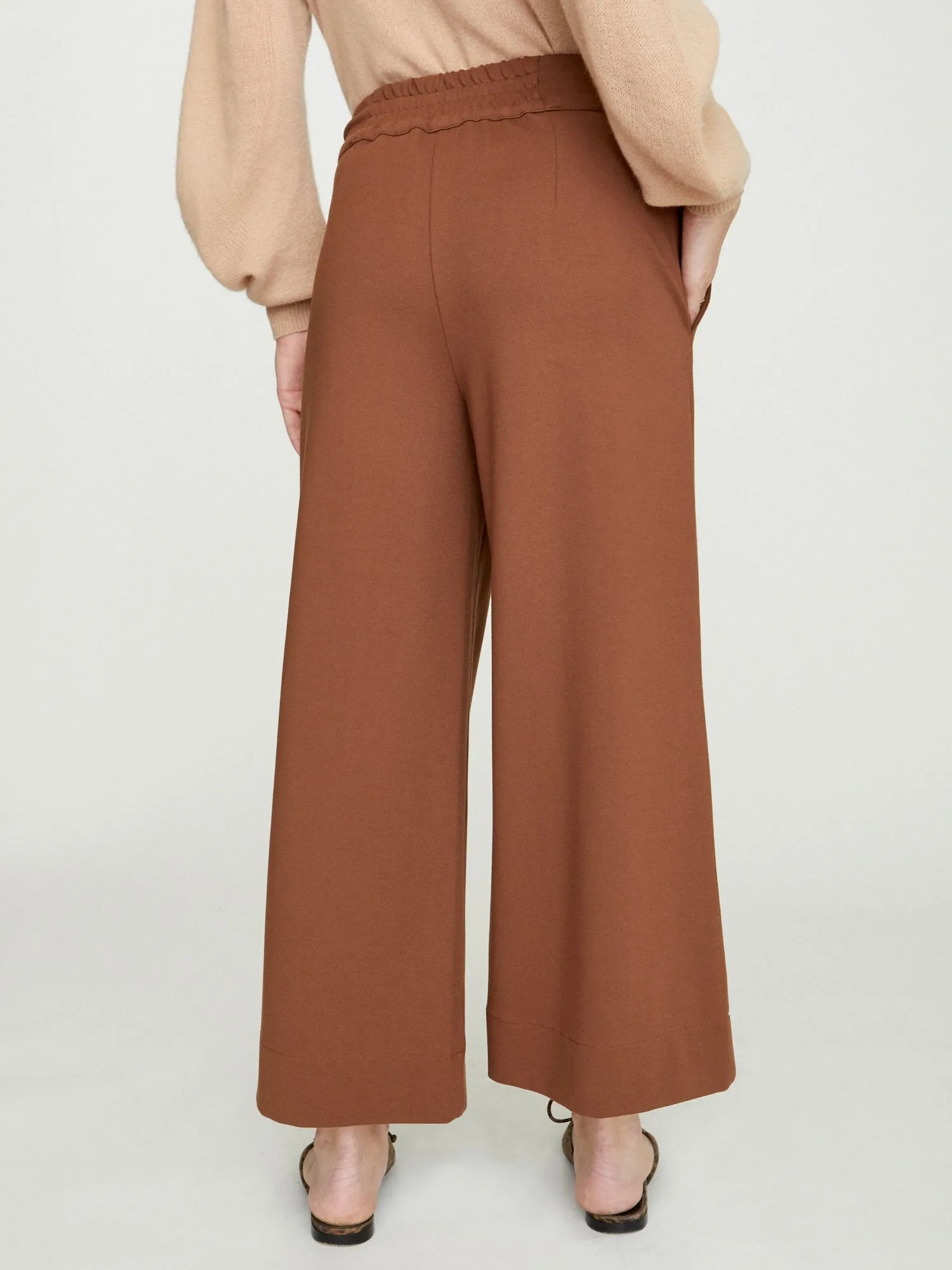 BROCHU WALKER - Rhodes Wide Leg Cropped Trouser Sienna