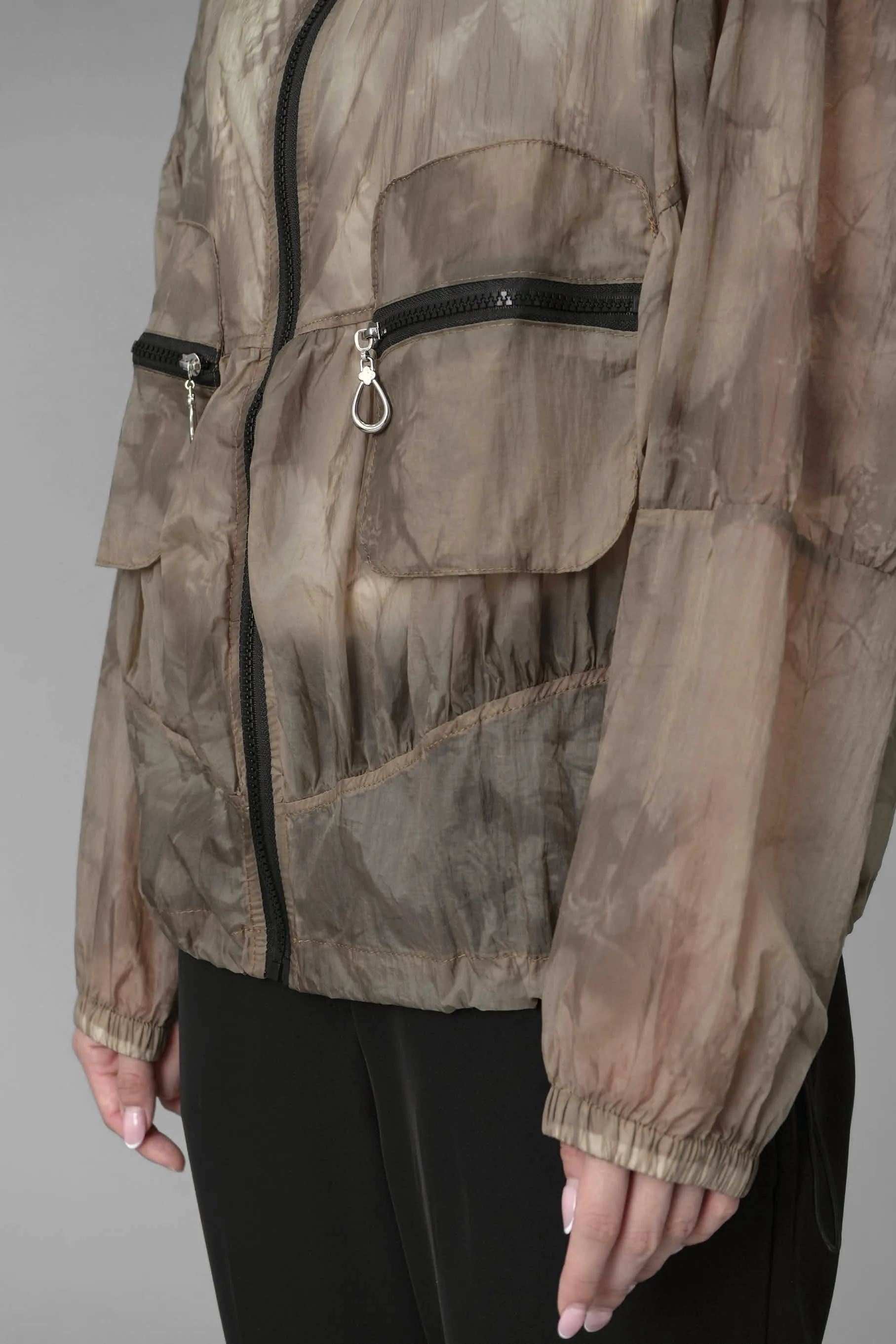 Carolyn Windbreaker Jacket, Brown