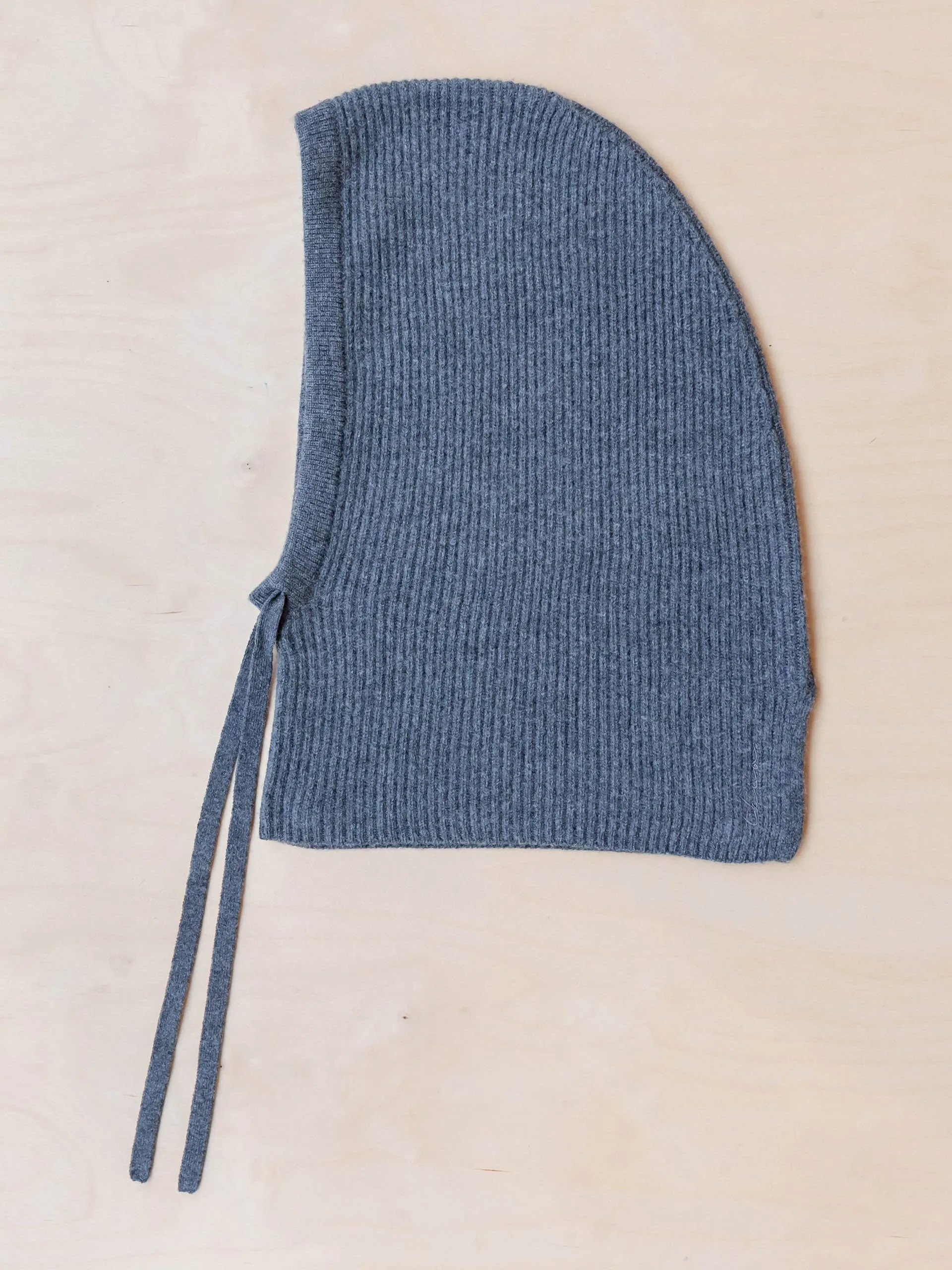 Charcoal merino hood
