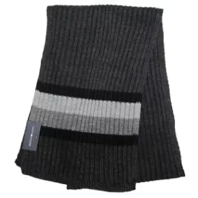 Charcoal Ribbed Scarf by Tommy Hilfiger