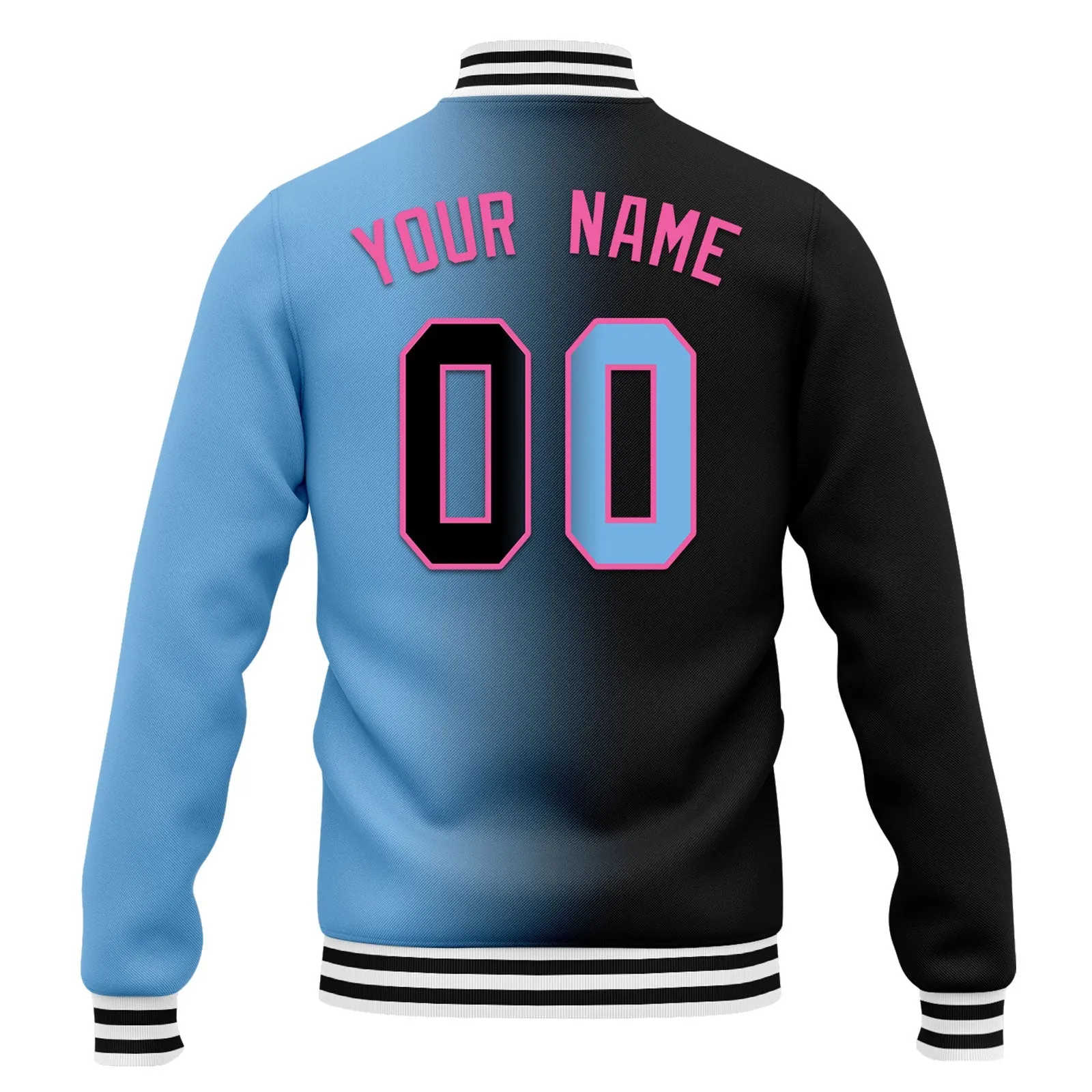 Custom Gradient Fashion Jacket Bomber Full-Snap Varsity Letterman Personalized Jacket FZ005-D028016-28