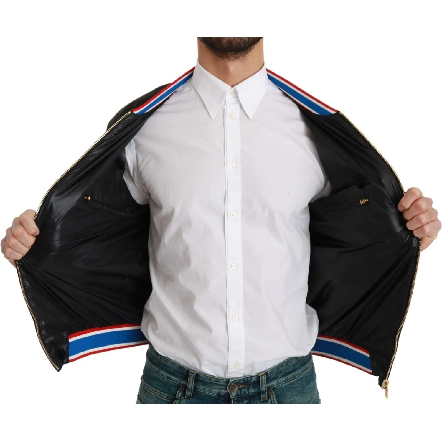 Dolce & Gabbana Elegant Multicolor Motive Bomber Jacket