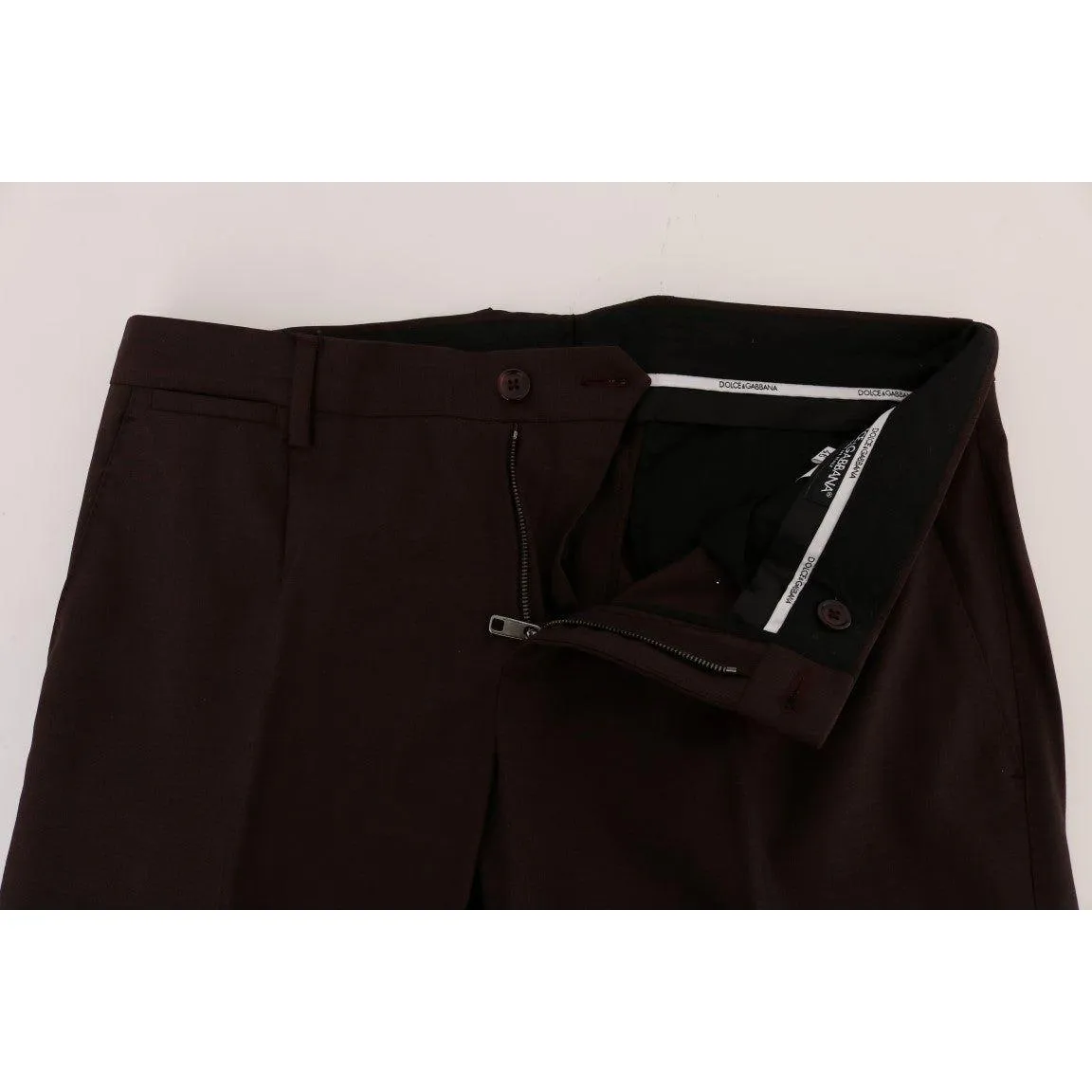 Dolce & Gabbana Elegant Slim Fit Formal Trousers in Purple