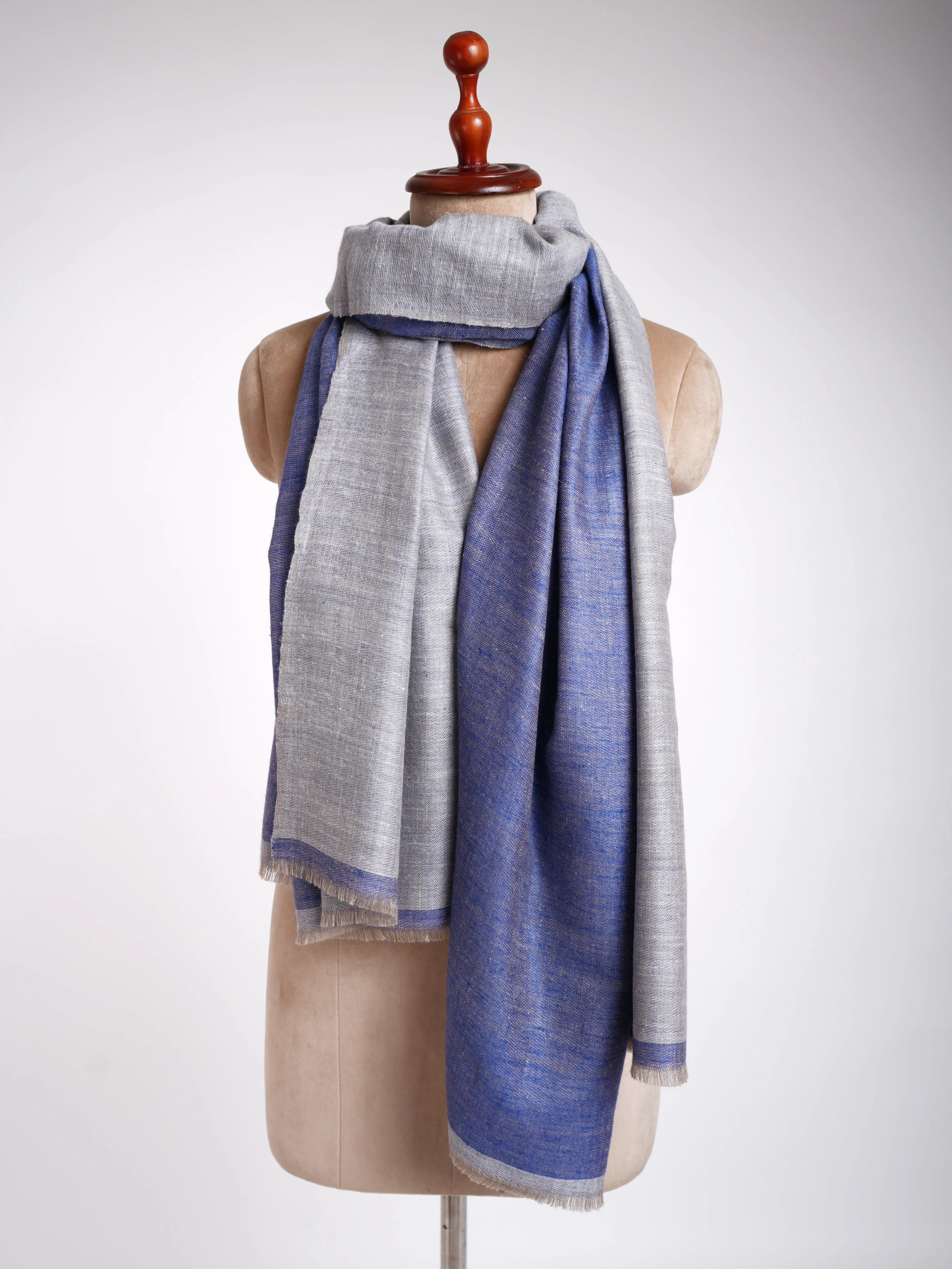 Dorukha Handwoven Pashmina Shades of Blue