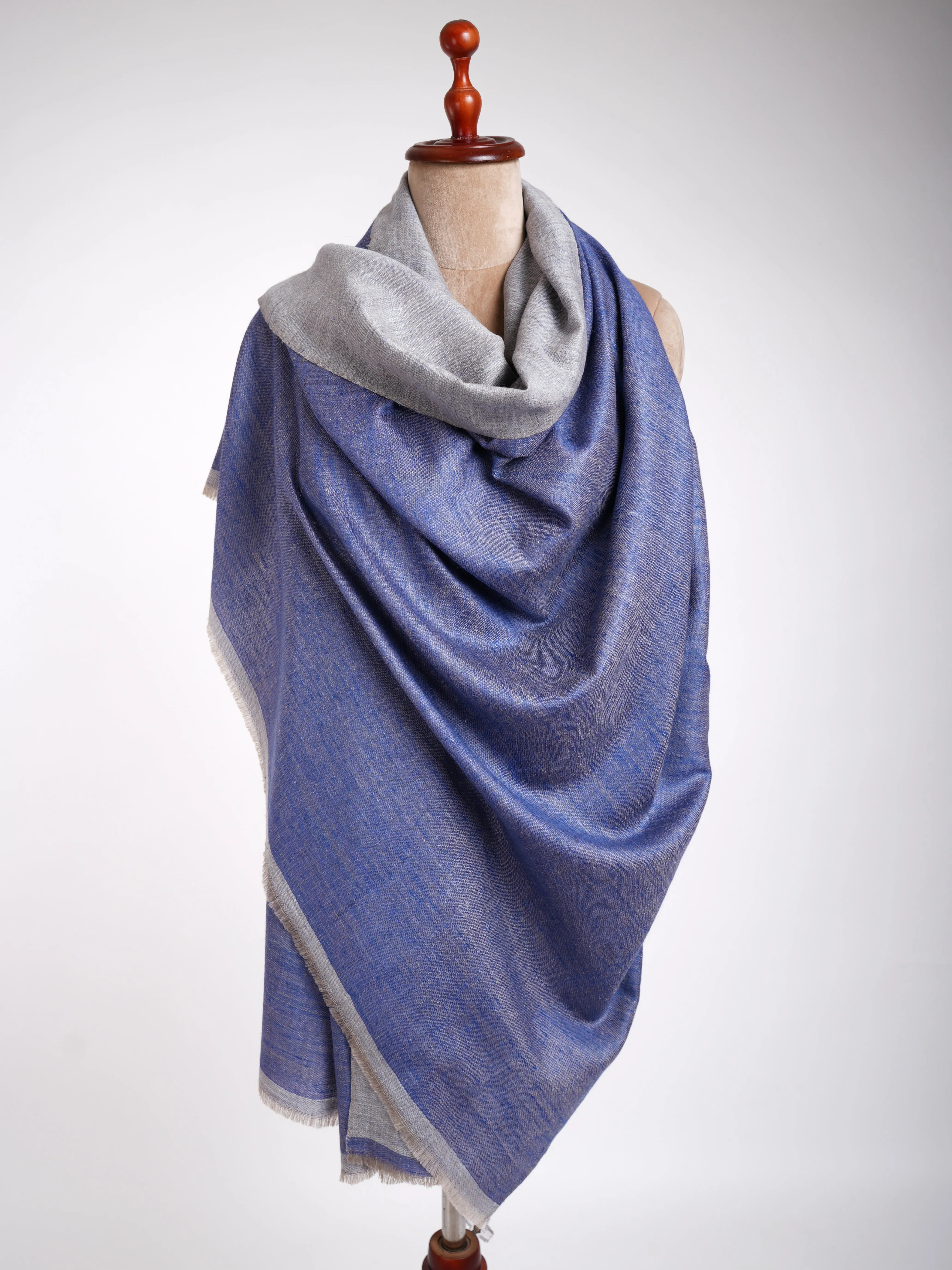 Dorukha Handwoven Pashmina Shades of Blue