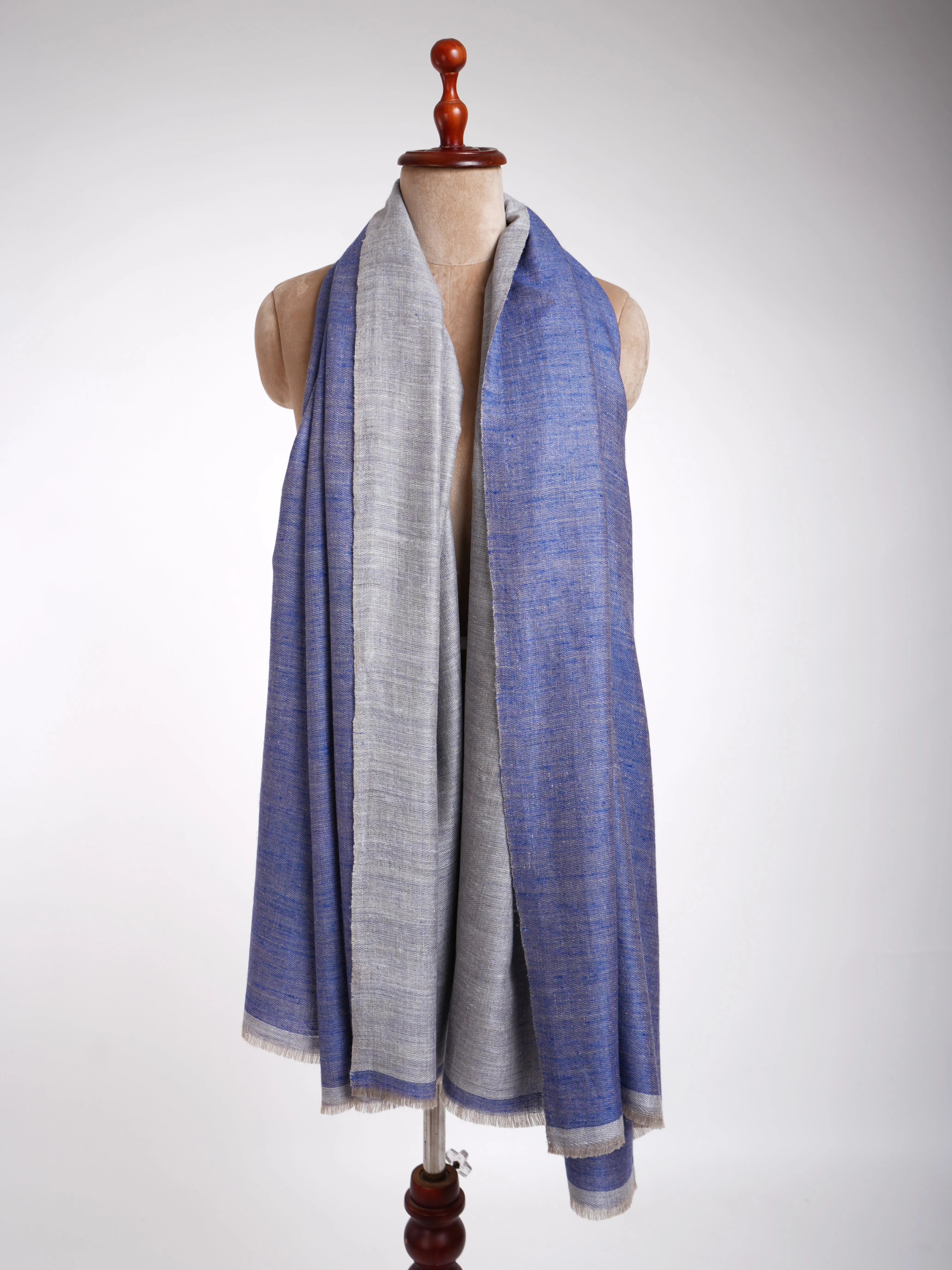 Dorukha Handwoven Pashmina Shades of Blue