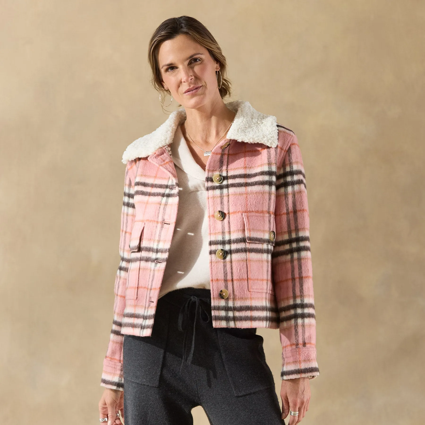 Edith Plaid Jacket, Petite