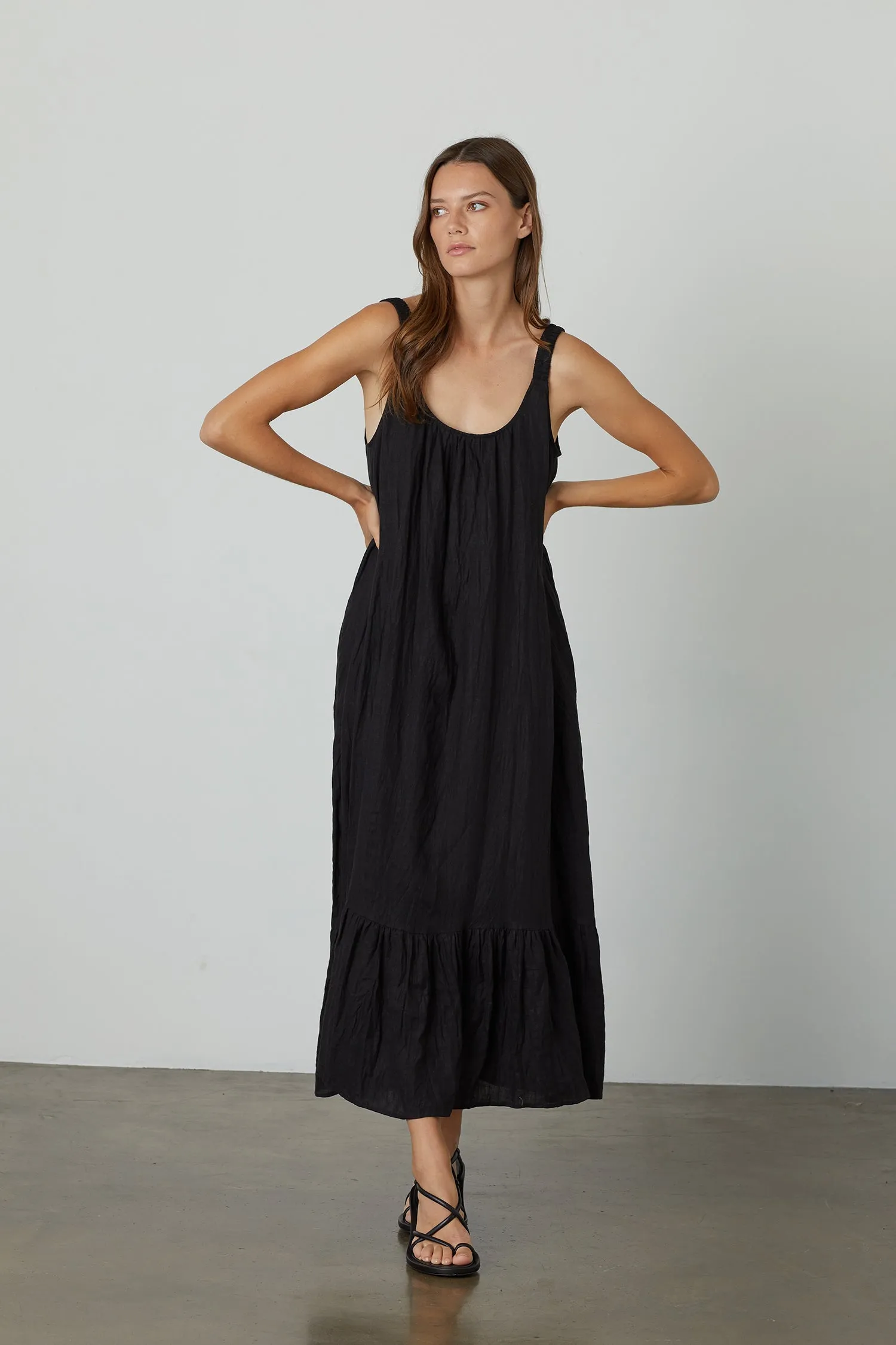 Elara | Woven Linen Dress