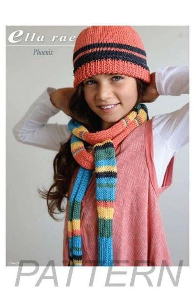 Ella Rae Phoenix Scarf and Beanie PATTERN ONLY