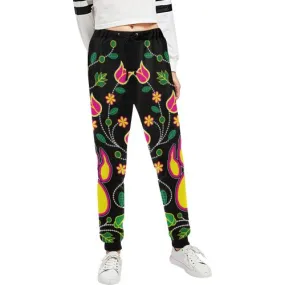 Floral Bearpaw Sunset and Yellow Women's Sweatpants