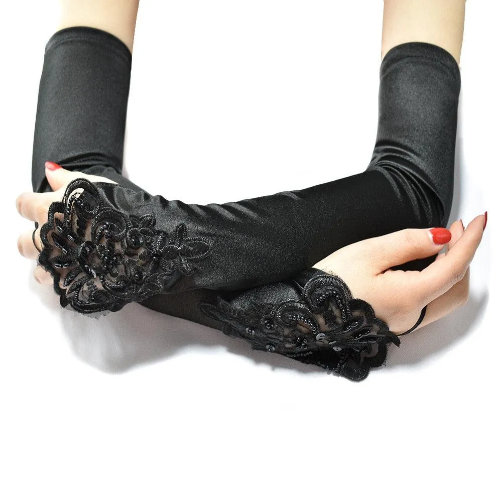 Floral Finger Loop Gloves