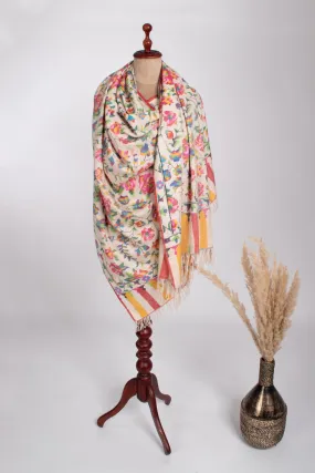 Floral Kani Pashmina Shawl - TRENT