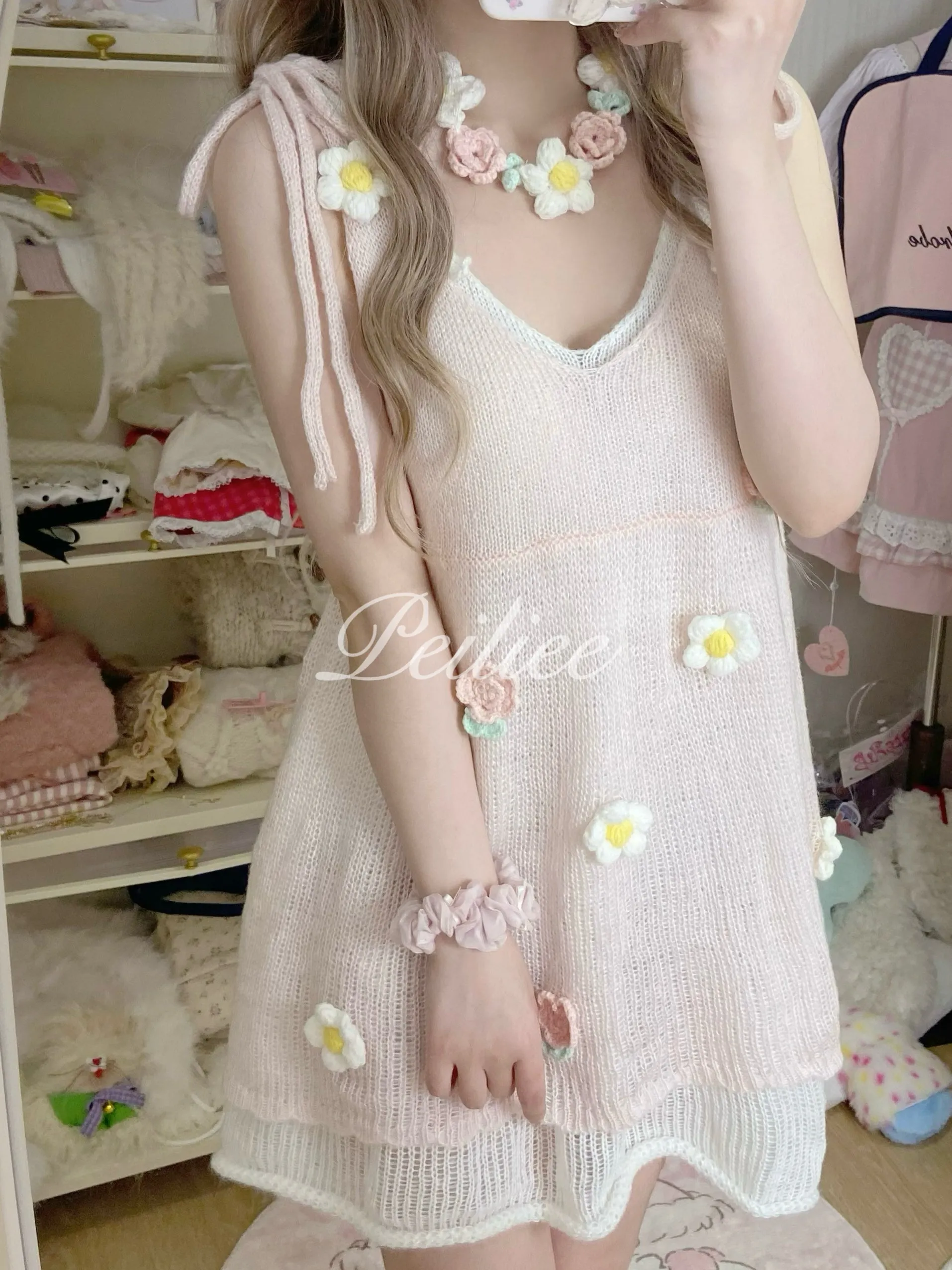 Forest Nymph Floral knitted mini dress