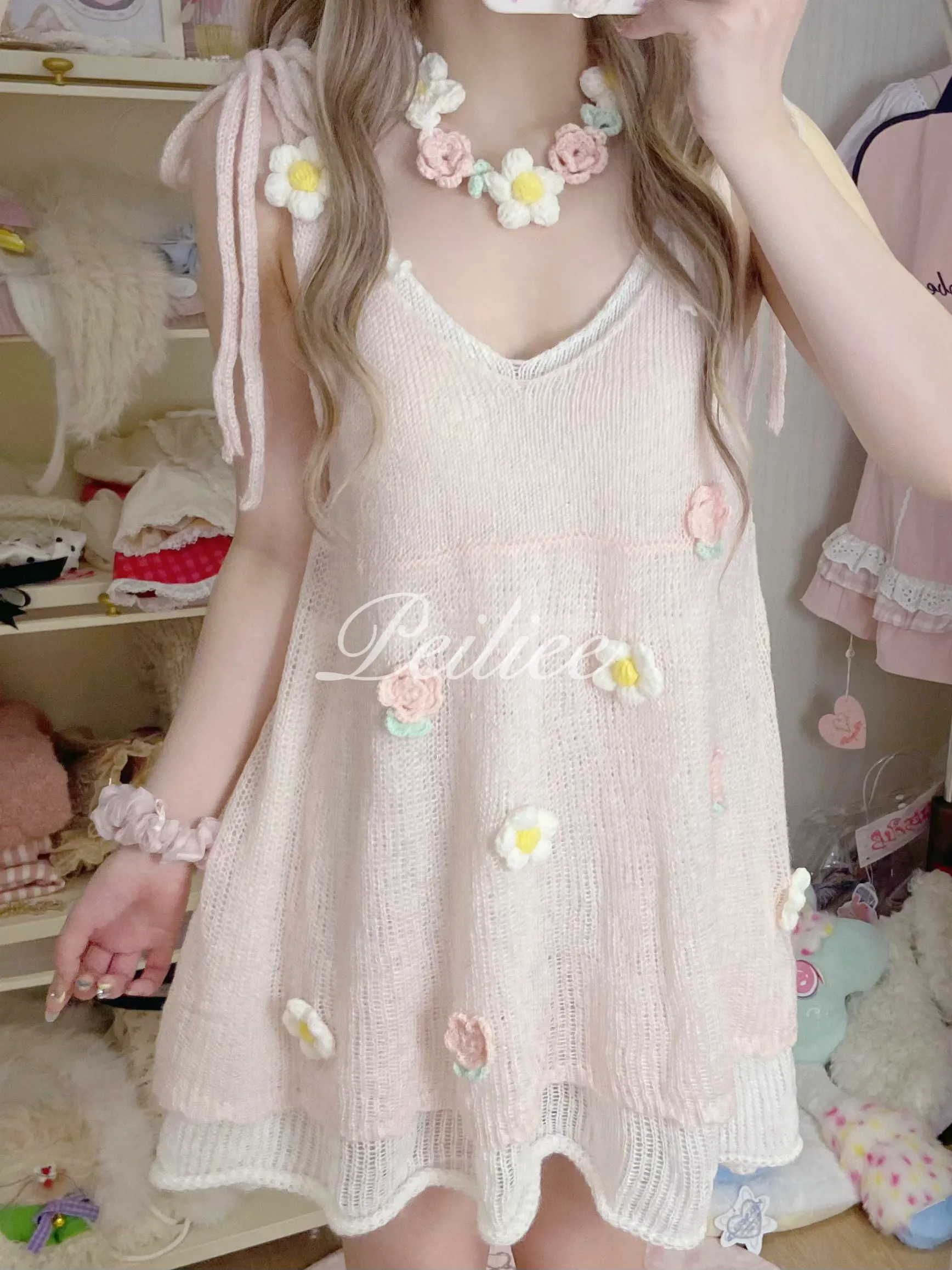 Forest Nymph Floral knitted mini dress