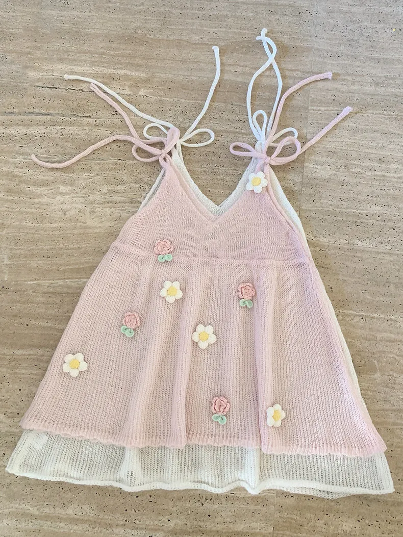 Forest Nymph Floral knitted mini dress