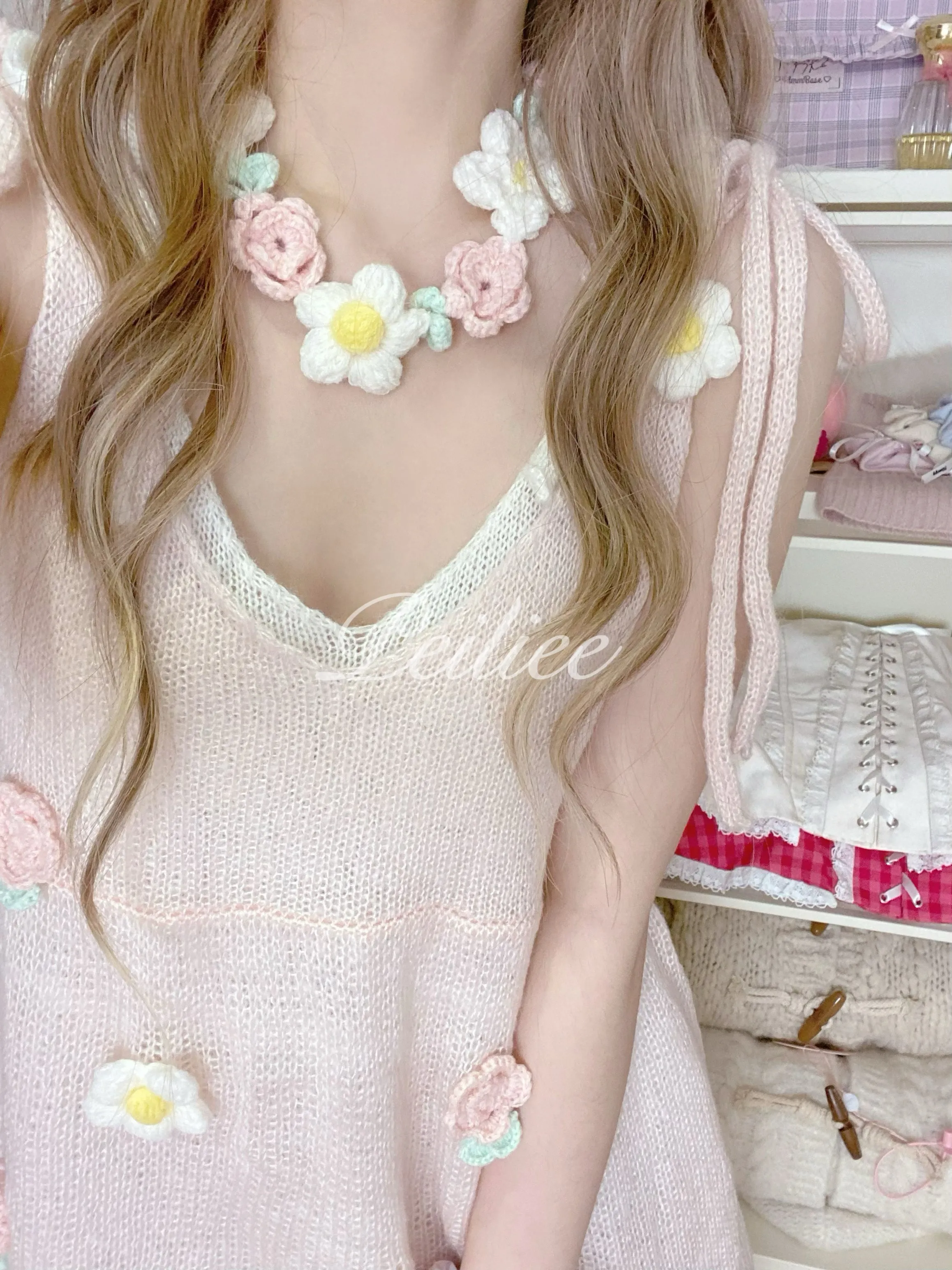 Forest Nymph Floral knitted mini dress