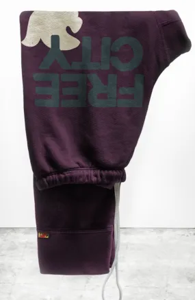 FREE CITY Large Eggplant  3/4 sweats