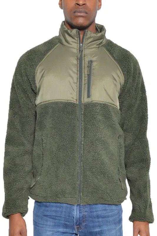 FULL ZIP SHERPA FLEECE JACKET